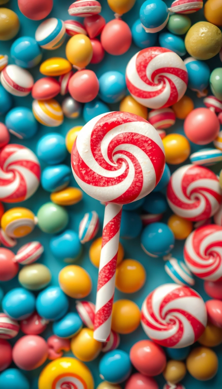 Best Beautiful Mixed Candies Close Up Phone Scenic Wallpaper